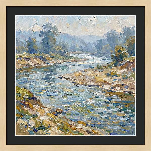 River Serenity In Pastel Hues