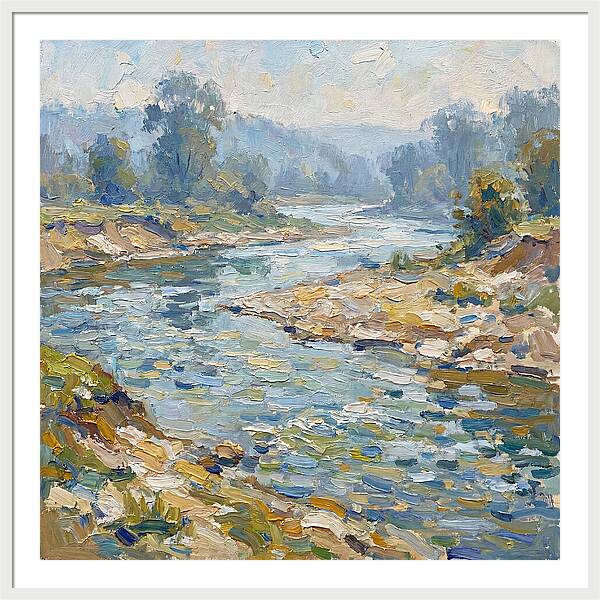 River Serenity In Pastel Hues