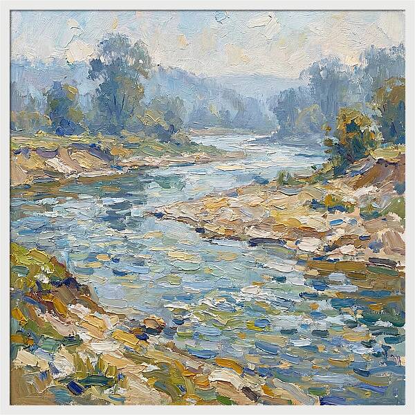River Serenity In Pastel Hues
