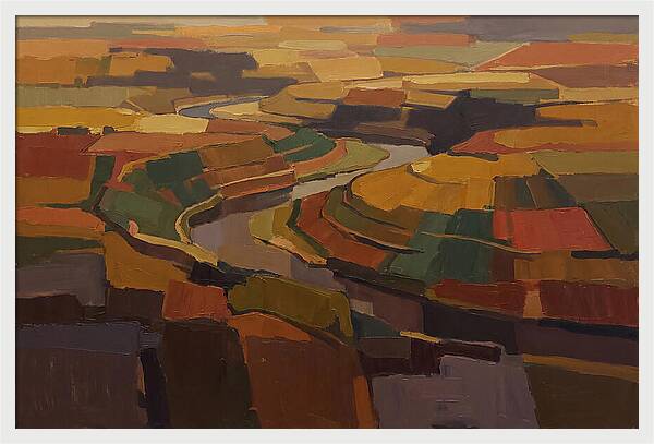 River Valley With Meander Bends
