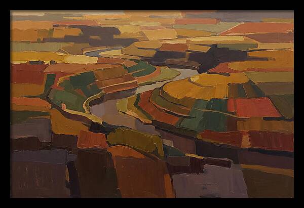River Valley With Meander Bends