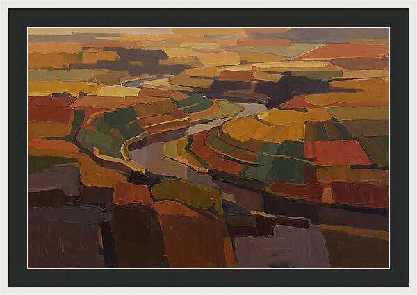 River Valley With Meander Bends