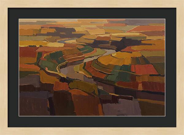 River Valley With Meander Bends
