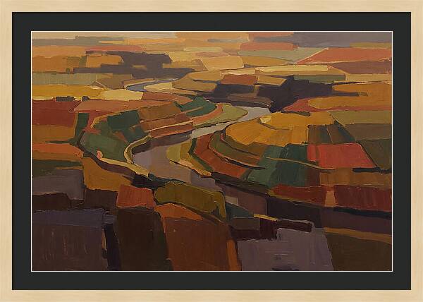 River Valley With Meander Bends