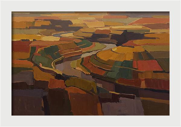 River Valley With Meander Bends