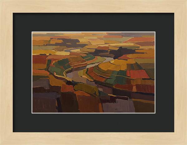 River Valley With Meander Bends
