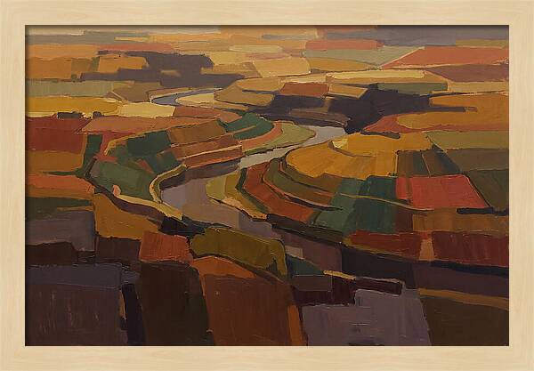 River Valley With Meander Bends