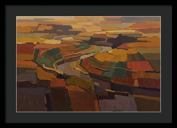 River Valley With Meander Bends
