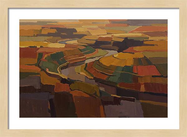 River Valley With Meander Bends