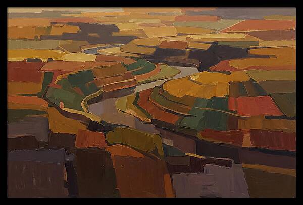River Valley With Meander Bends