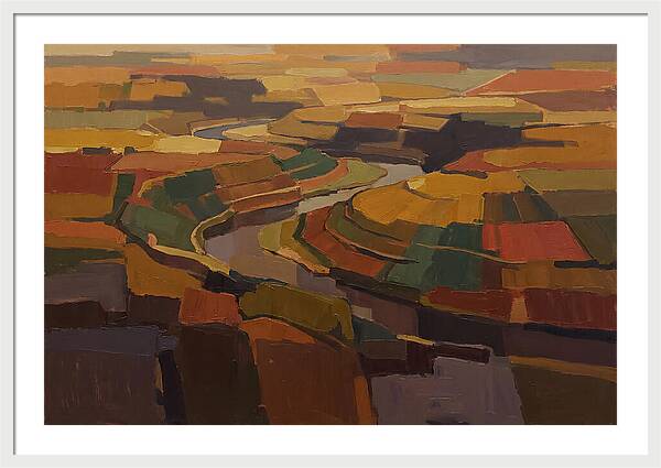 River Valley With Meander Bends