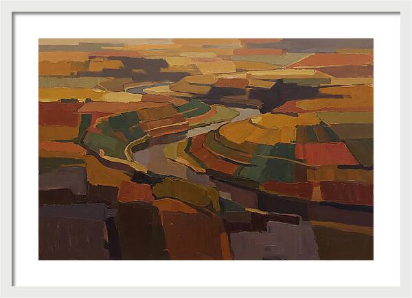 River Valley With Meander Bends
