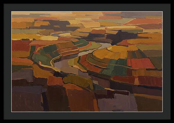 River Valley With Meander Bends