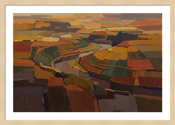River Valley With Meander Bends