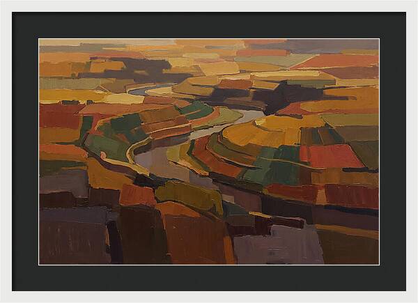 River Valley With Meander Bends