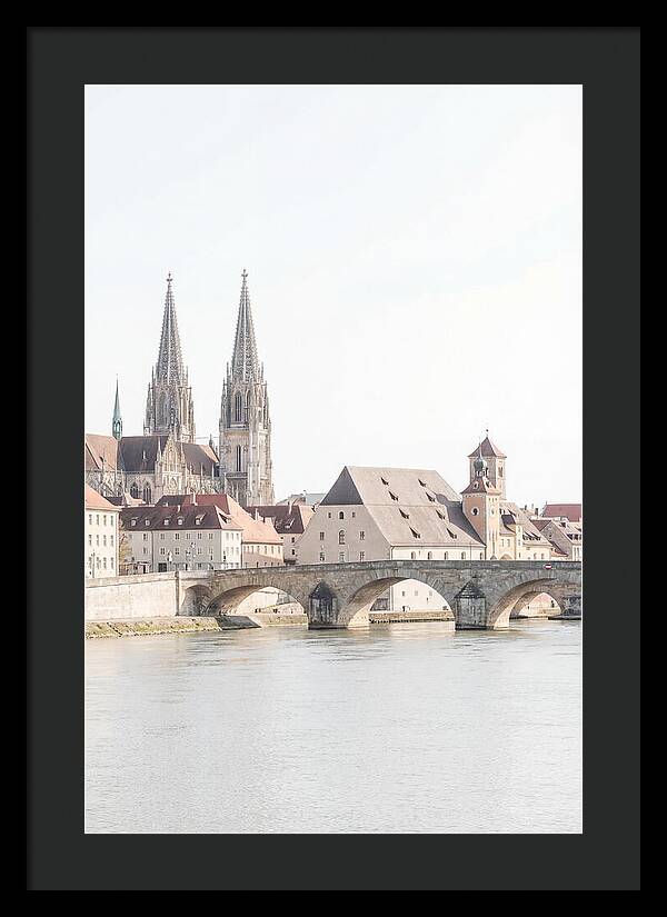 Riverside City With Gothic Spires