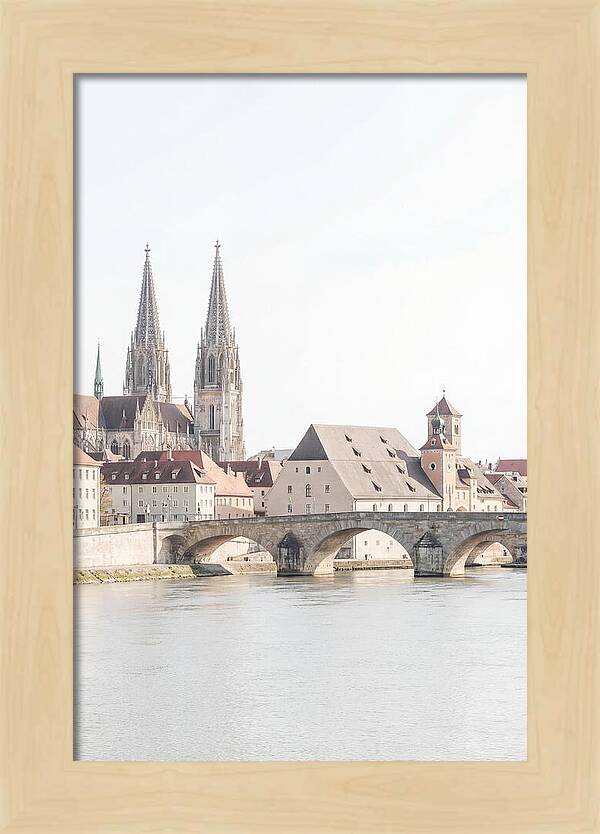 Riverside City With Gothic Spires