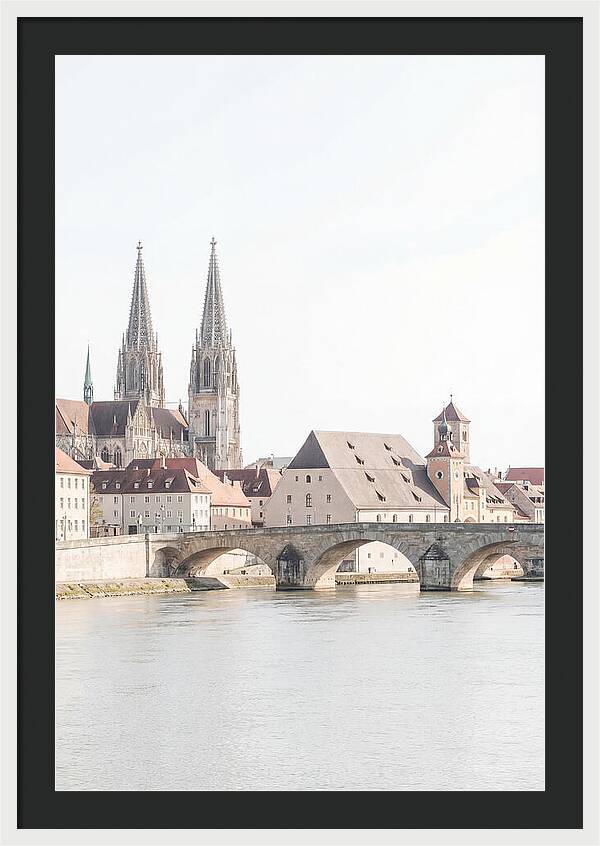 Riverside City With Gothic Spires