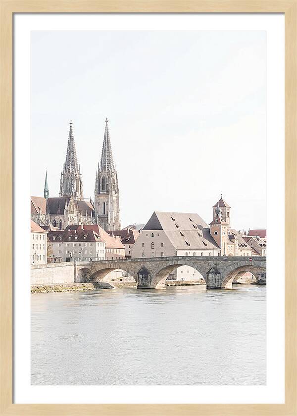 Riverside City With Gothic Spires