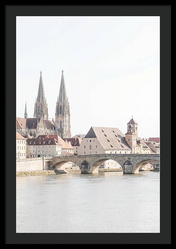 Riverside City With Gothic Spires