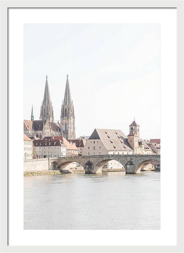 Riverside City With Gothic Spires