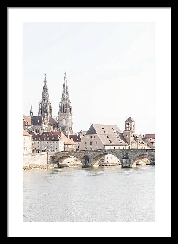Riverside City With Gothic Spires