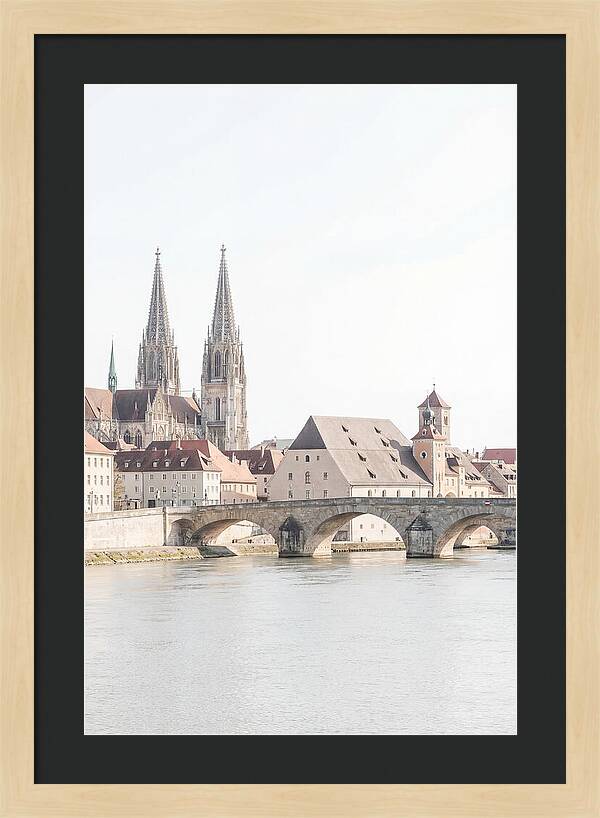 Riverside City With Gothic Spires