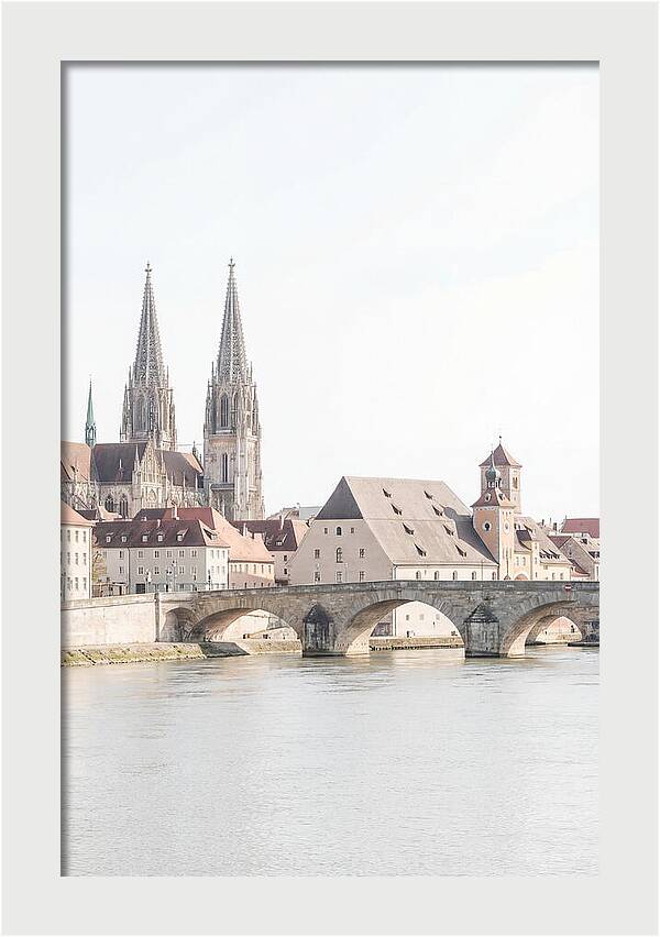 Riverside City With Gothic Spires