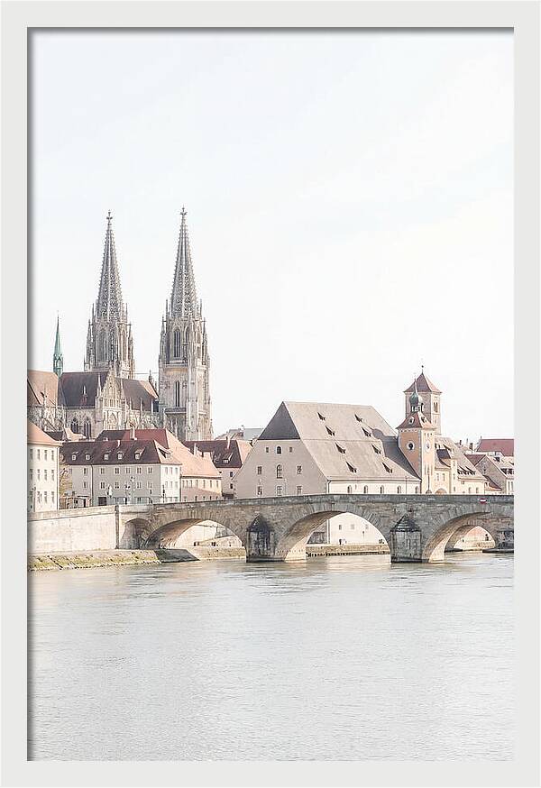 Riverside City With Gothic Spires