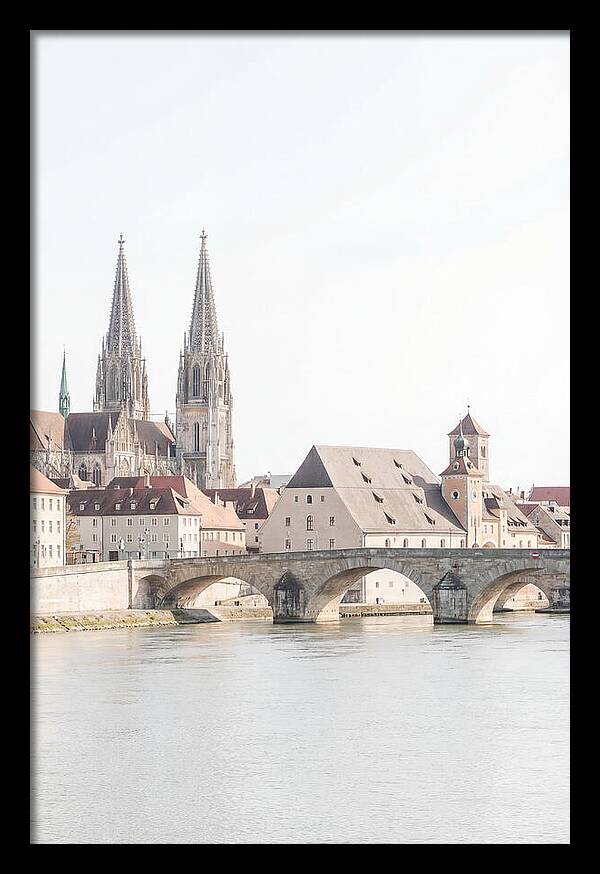 Riverside City With Gothic Spires