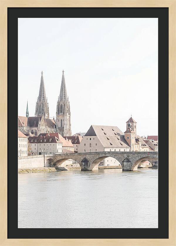 Riverside City With Gothic Spires