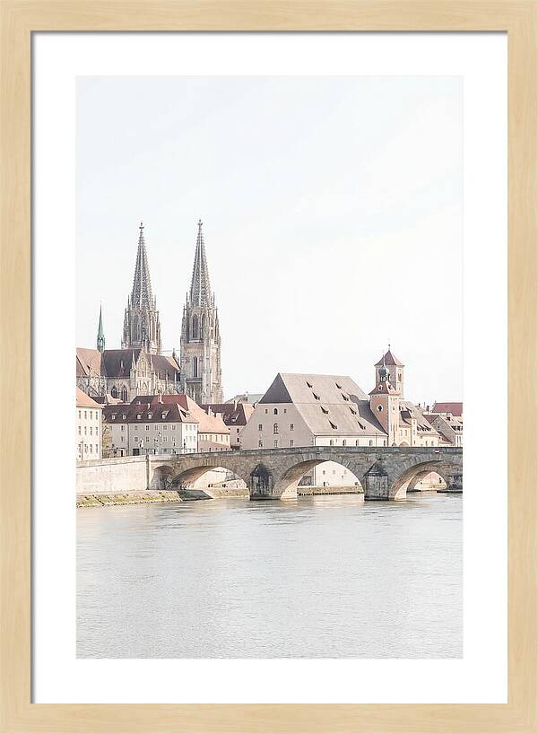Riverside City With Gothic Spires