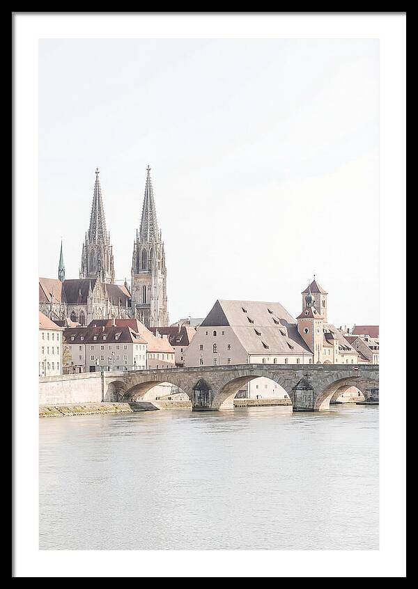 Riverside City With Gothic Spires