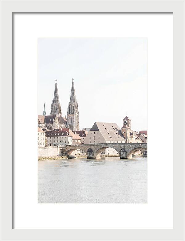Riverside City With Gothic Spires