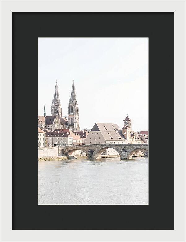 Riverside City With Gothic Spires