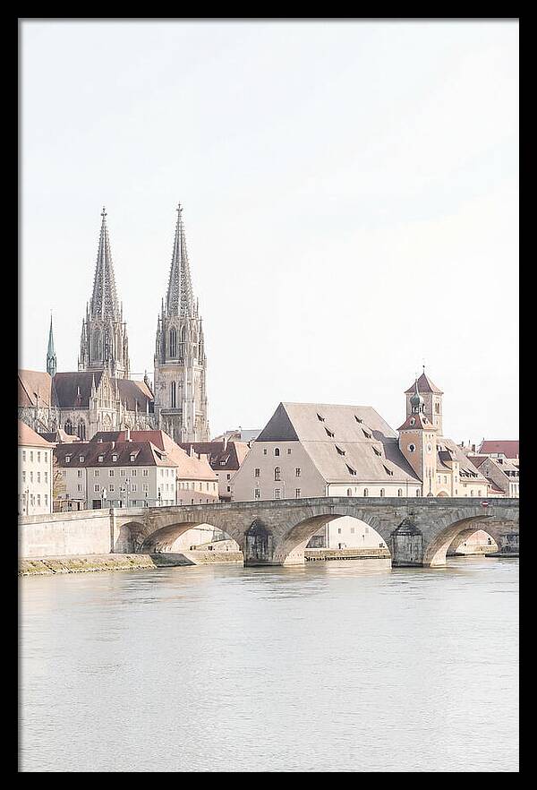 Riverside City With Gothic Spires
