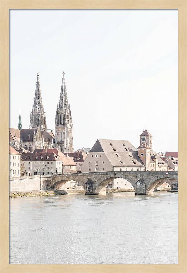 Riverside City With Gothic Spires
