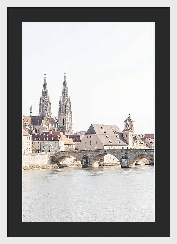 Riverside City With Gothic Spires