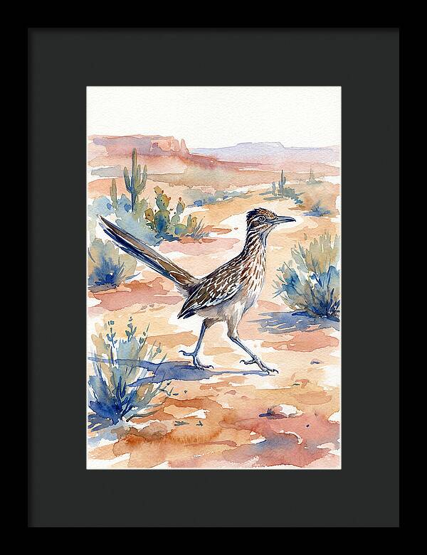 Roadrunner In Desert Landscape