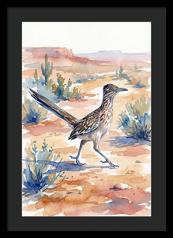 Roadrunner In Desert Landscape