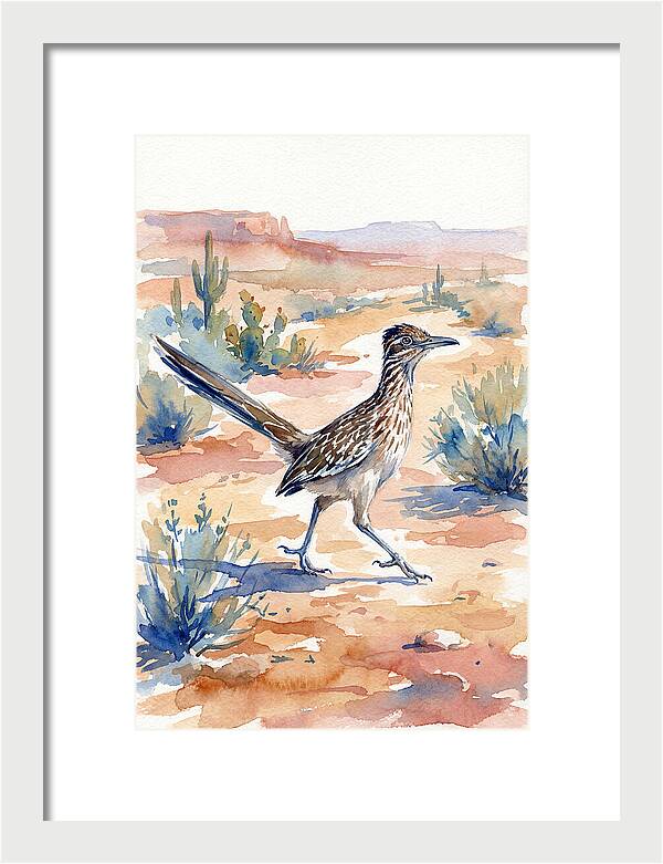Roadrunner In Desert Landscape