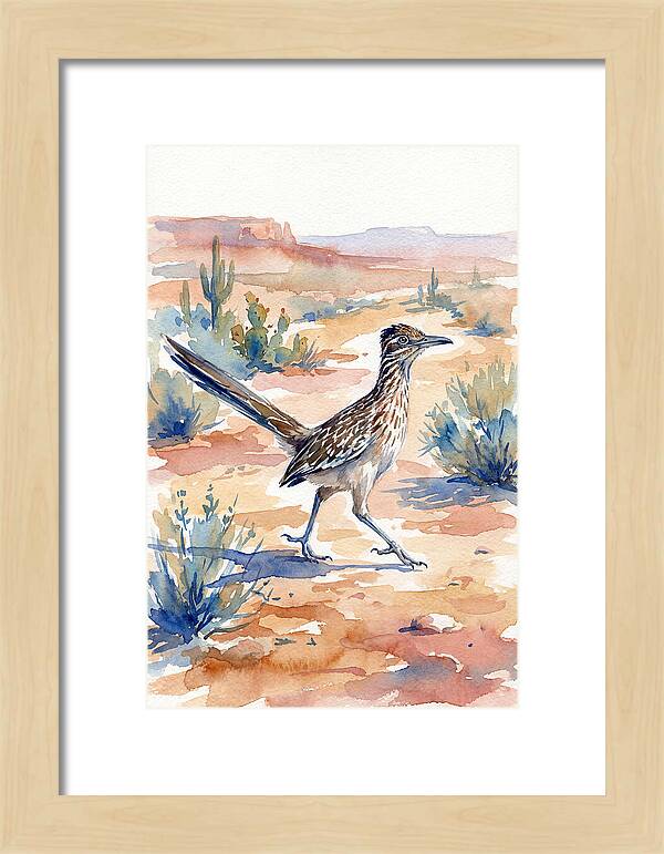 Roadrunner In Desert Landscape