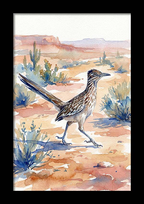 Roadrunner In Desert Landscape