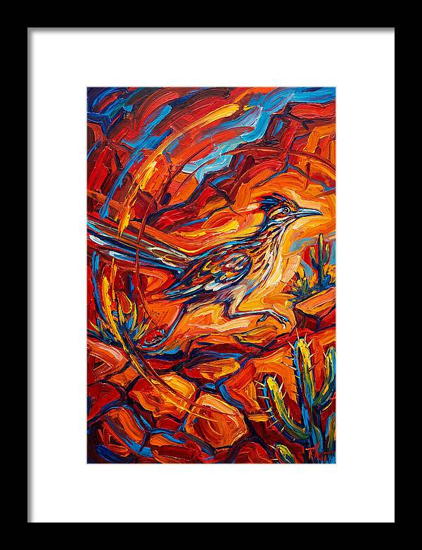 Roadrunner In Vibrant Desert