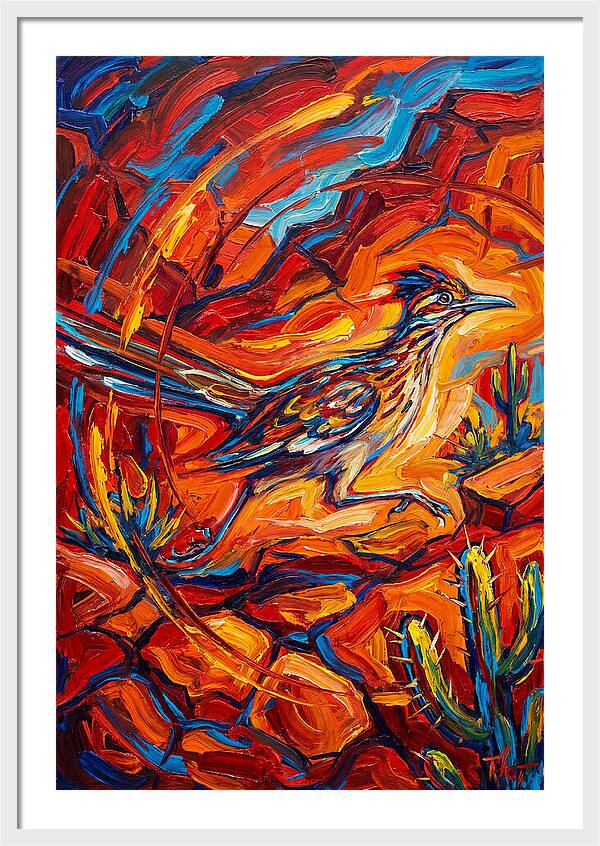 Roadrunner In Vibrant Desert