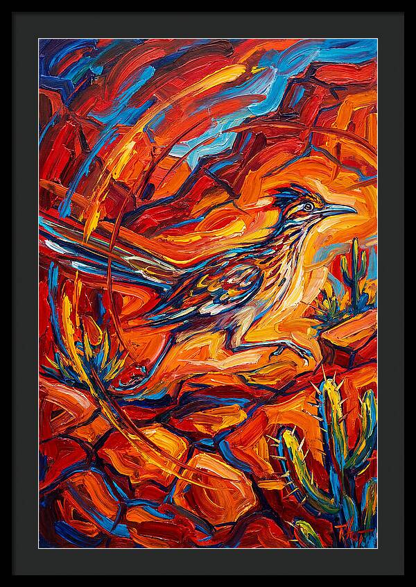 Roadrunner In Vibrant Desert