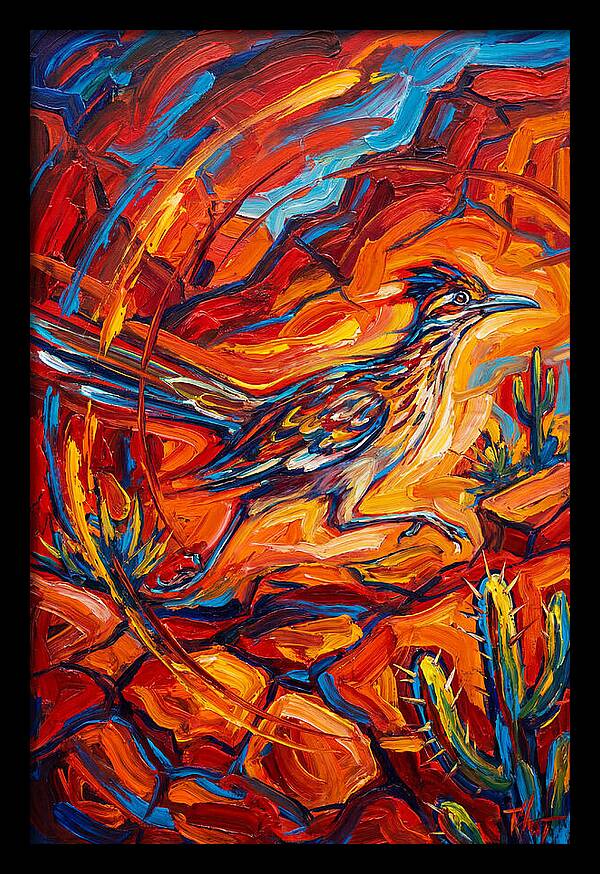 Roadrunner In Vibrant Desert