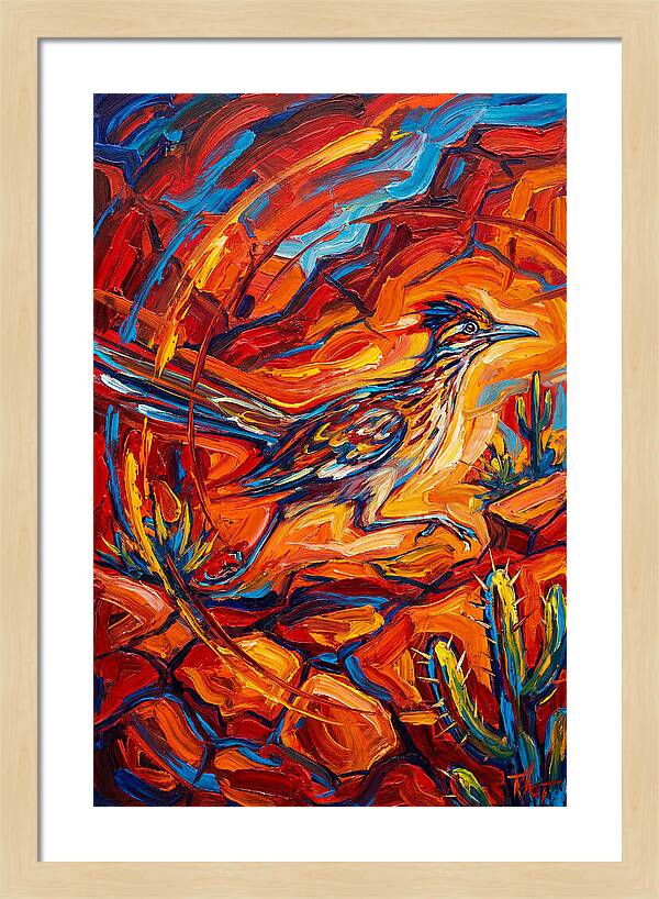 Roadrunner In Vibrant Desert