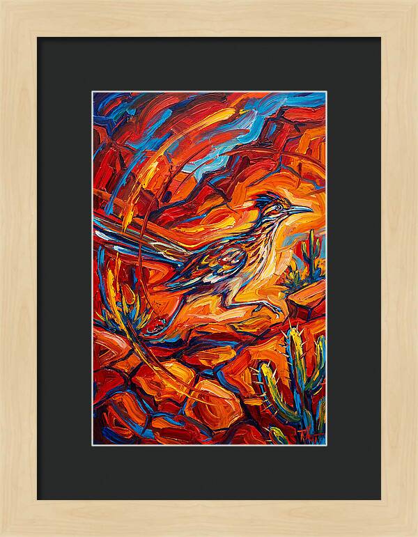Roadrunner In Vibrant Desert
