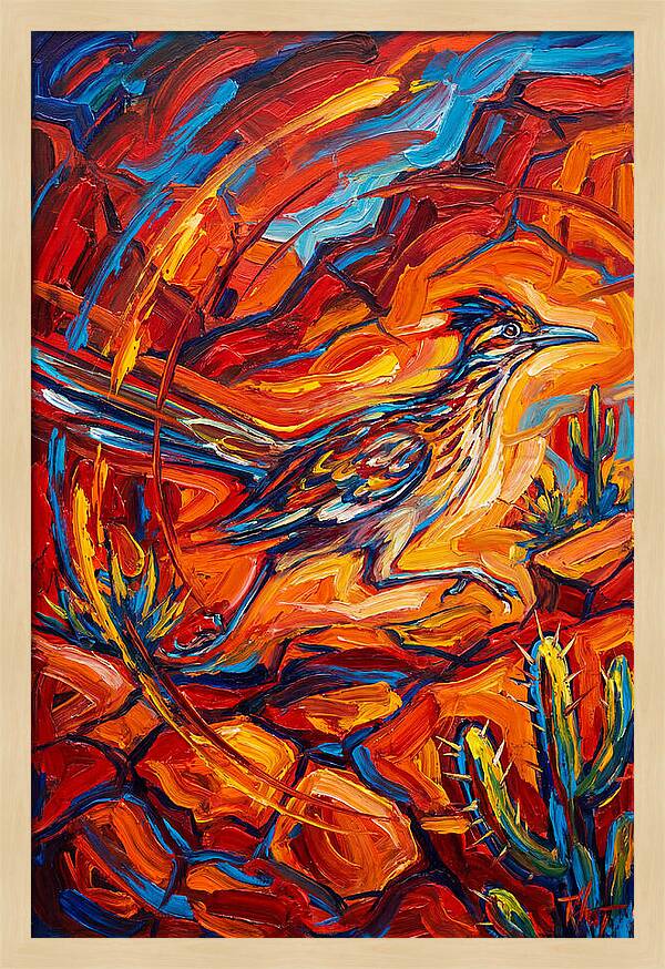 Roadrunner In Vibrant Desert